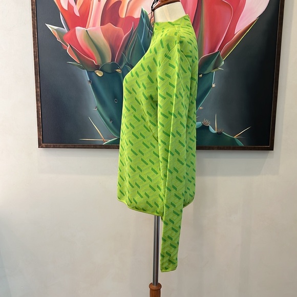 Versace La Greca Jacquard Mock Neck Silk Blend Sweater - Picture 6 of 16